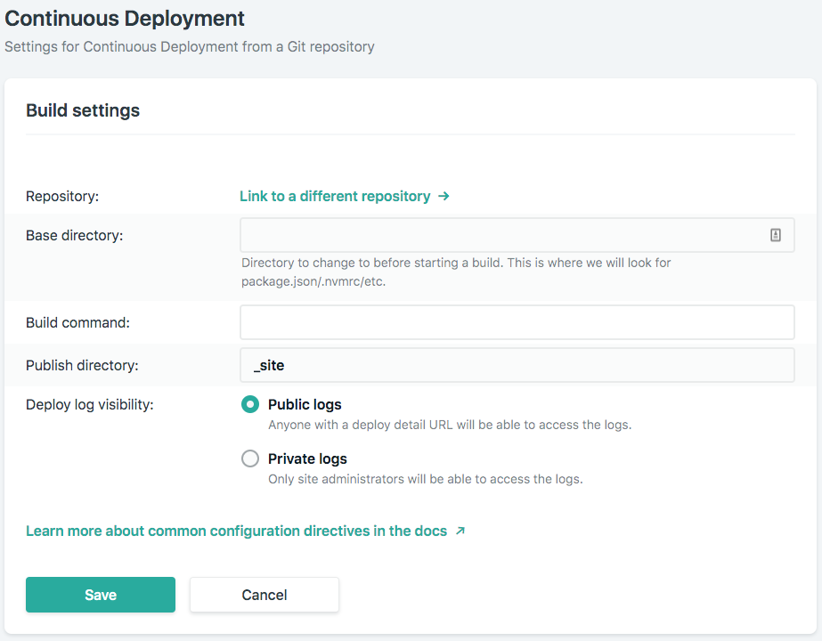 Setup Continuous Deployment with Netlify
